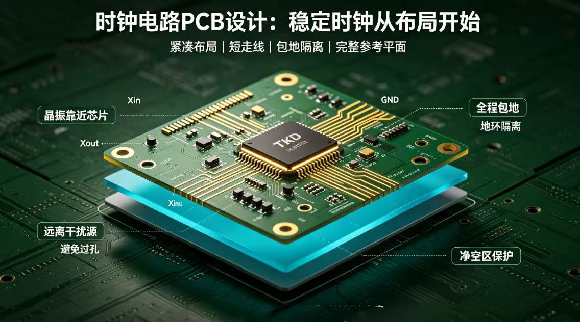 時鍾電路PCB設計指南：晶振布局與走線關鍵注意事項