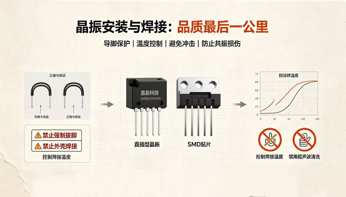 晶振安裝與焊接指南：直插型與SMD型晶振注意事項
